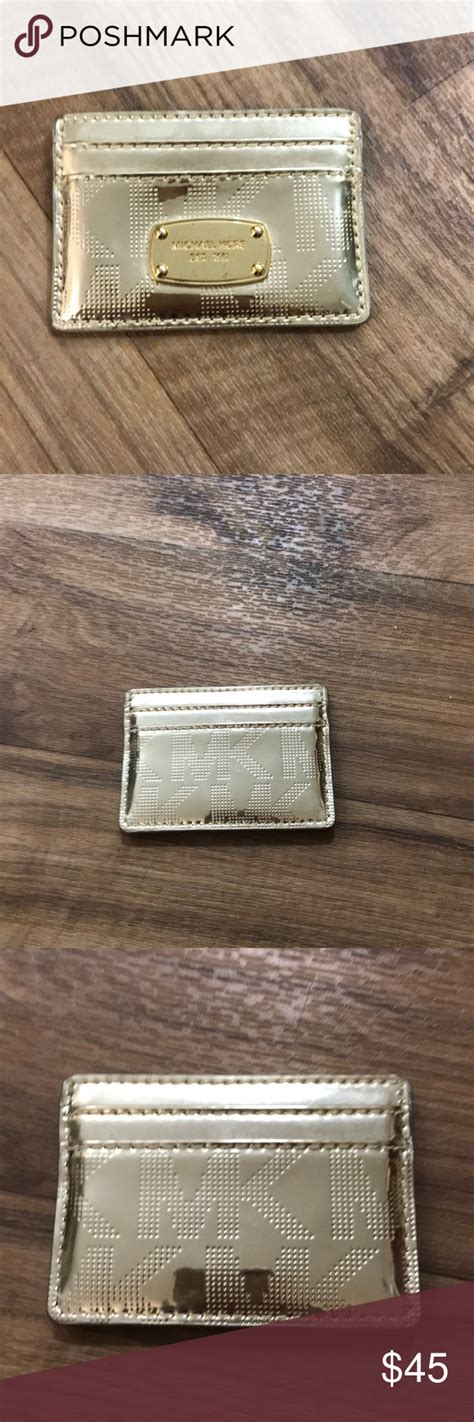 michael kors cardholder gold|michael kors card holder wallet.